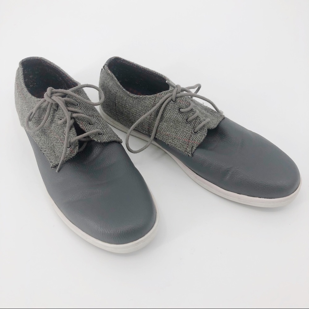 Ben Sherman Leather Tweed Grey Shoes Men’s 9